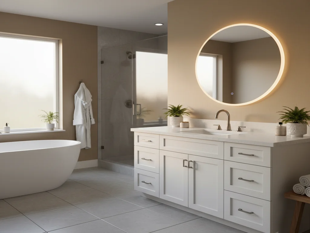 Bathroom remodeling contractor in Knights Landing, Yolo County - modern shower design and renovation by Oakwood Remodeling Group