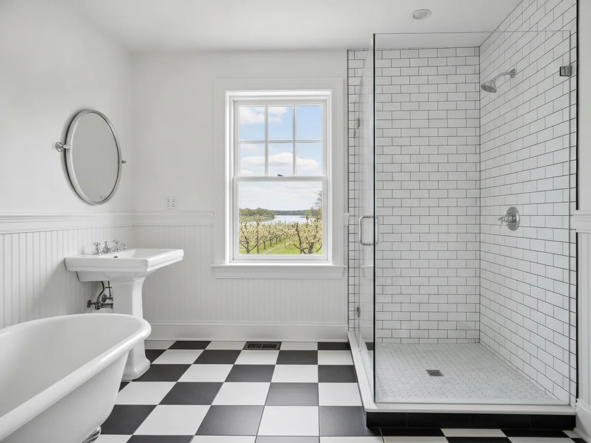 Bathroom remodeling contractor in Courtland, Sacramento County - modern shower design and renovation by Oakwood Remodeling Group