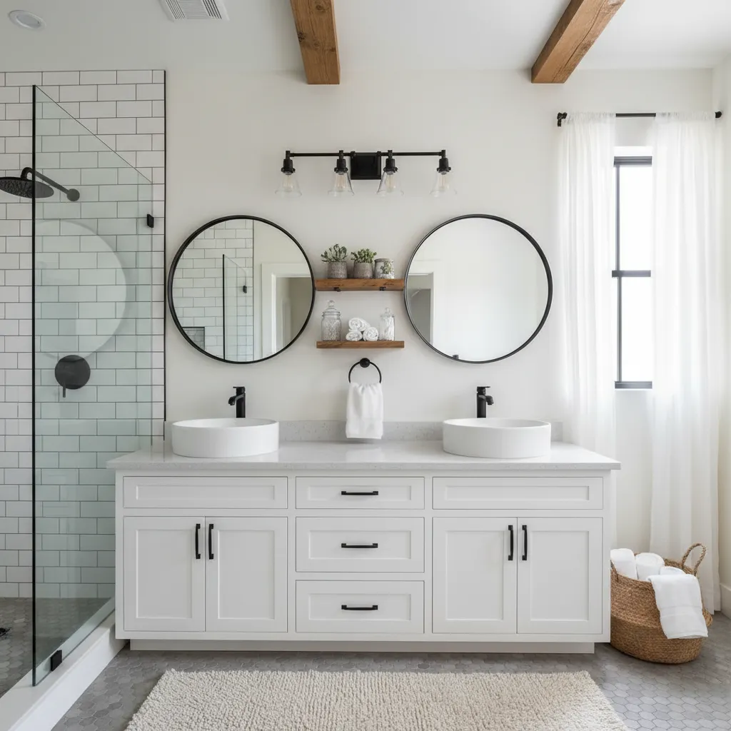 Bathroom remodeling contractor in Parkway, Sacramento County - modern shower design and renovation by Oakwood Remodeling Group