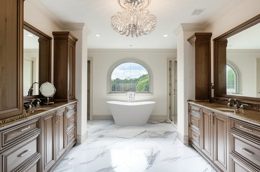 Bathroom remodeling contractor in Granite Bay, Placer County - modern shower design and renovation by Oakwood Remodeling Group
