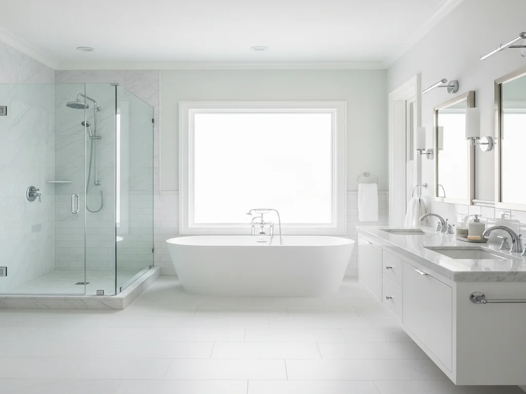Bathroom remodeling contractor in Benicia, Solano County - modern shower design and renovation by Oakwood Remodeling Group