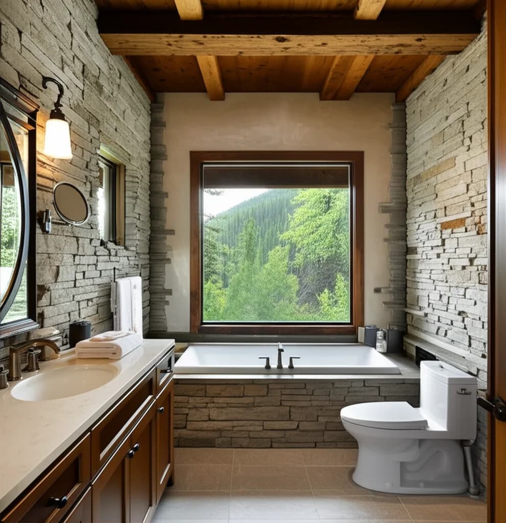 Bathroom remodeling contractor in Lotus, El Dorado County - modern shower design and renovation by Oakwood Remodeling Group
