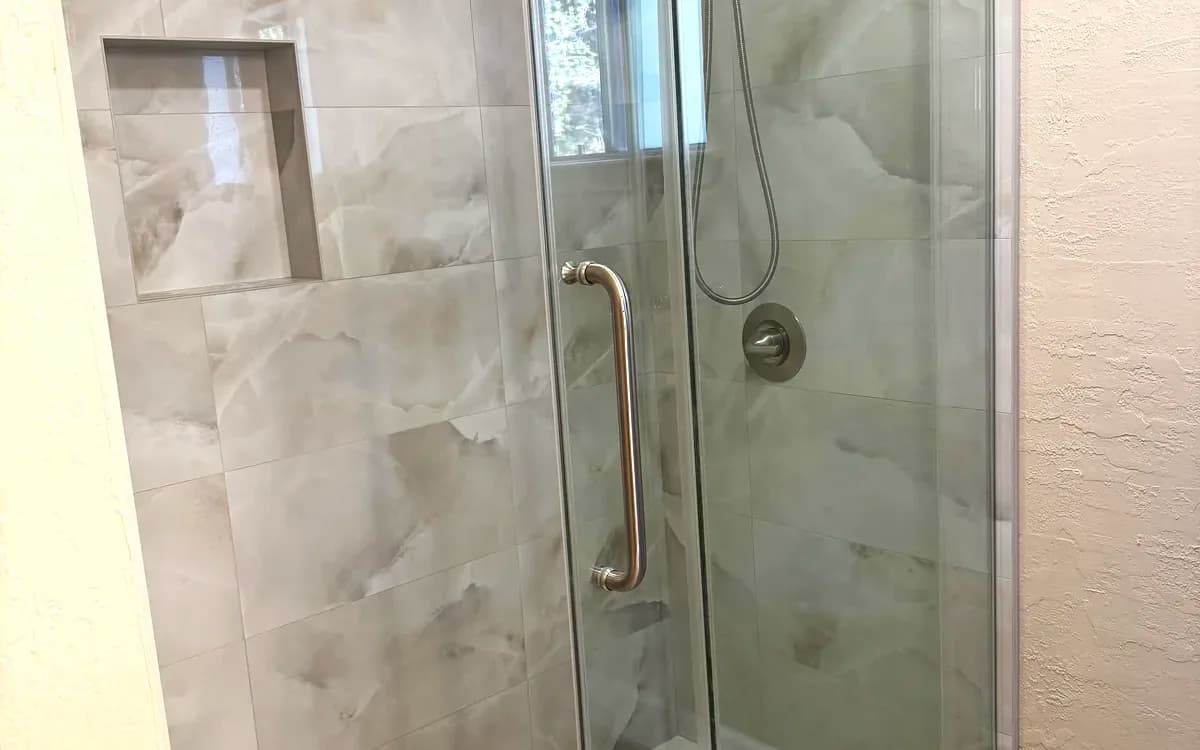 Oakwood Remodeling Group bathroom project — follow @oakwoodremodeling on Instagram