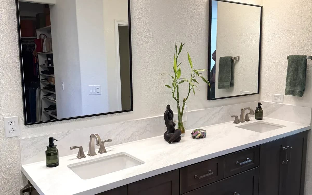 Folsom Bathroom Lighting Design: Vanity, Shower & Ambient Layers in Folsom - bathroom remodeling by Oakwood Remodeling Group Sacramento